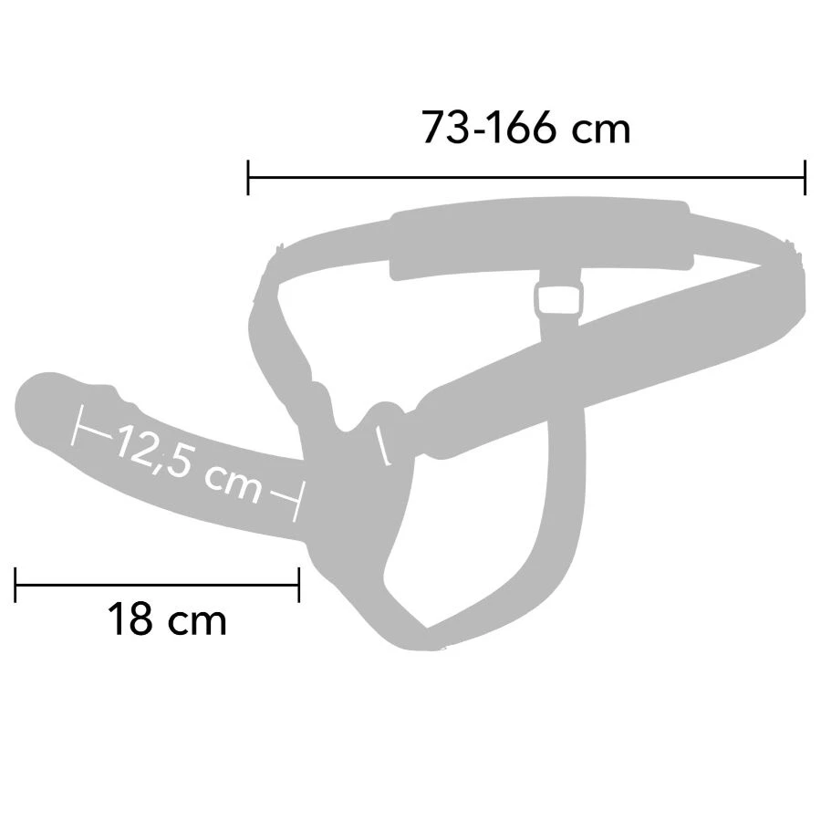HIDDEN DESIRE - INFERNO VIBRANTE GUAINA PER PENE STRAP-ON 18 CM